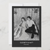 Invitation Retro Disco Ball Save The Date Black White (Dos)