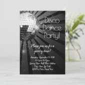 Invitation Retro Disco Dance les années 70 fête d'anniversair (Debout devant)