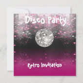 Invitation Retro Disco Party (Devant)