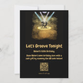 Invitation Retro Disco Party QR Code fête d'anniversaire (Devant)