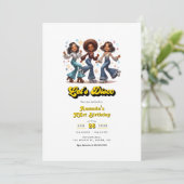 Invitation Retro Disco Photo Booth Birthday Party (Debout devant)