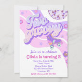 Invitation Retro Disco Roller Skate Deux Super 2e anniversair (Devant)