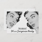 Invitation Retro Do Tell Surprise Anniversaire Party V2 (Devant / Derrière)