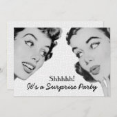 Invitation Retro Do Tell Surprise fête d'anniversaire (Devant / Derrière)
