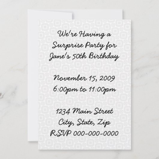 Invitation Retro Do Tell Surprise Party (Dos)