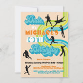Invitation Retro Dude Sports fête d'anniversaire (Devant)