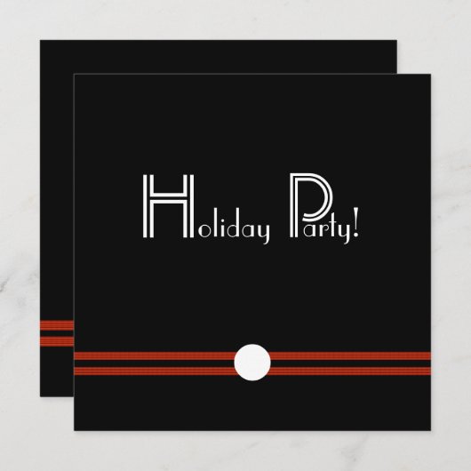 Invitation rétro en noir et blanc (Devant / Derrière)