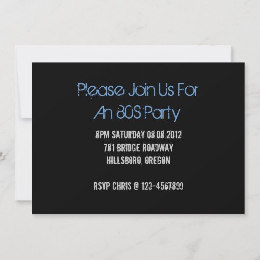 Invitation Rétro enregistreur à cassettes de cassette (Dos)