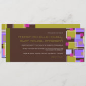 Invitation Rétro épouser de cubes en amusement géométrique (Devant / Derrière)