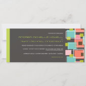 Invitation Rétro épouser de cubes en amusement géométrique (Devant)