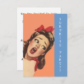 Invitation Rétro expression d'amusement d'invitations de fête (Devant / Derrière)