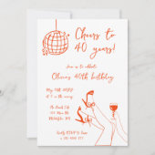 Invitation Retro Fancy BIrthday Party (Devant)