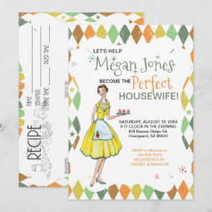 Invitation Retro Femme de foyer Douche nuptiale