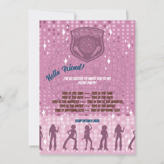 INVITATION RETRO FÊTE (Dos)