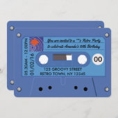 Invitation Retro fête d'anniversaire Personnalisé (Devant / Derrière)