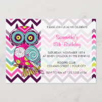 Rétro fête d'anniversaire super de hibou de