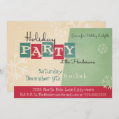 Invitation Retro Fête de Vacances personnalisée (Devant / Derrière)