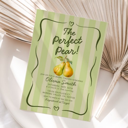 Invitation Rétro Fête des mariées de poire parfaite
