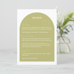 Invitation Retro Fêtes des mariées Mariage Dîner Menu A115