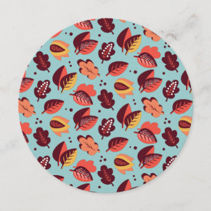 Invitation Rétro feuillage d'automne élégant de dîner de