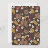 Invitation Rétro floral des années 1970 50 ans et fabuleux In (Dos)