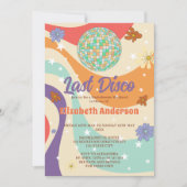 Invitation Retro Floral Disco Bachelorette Week-end (Devant)