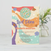 Invitation Retro Floral Disco Bachelorette Week-end (Debout devant)