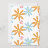 Invitation Retro Flower Sweet 16 Anniversaire Photo (Dos)