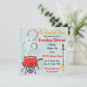 Invitation Retro Fondue Party (Debout devant)