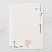 Invitation Retro Français dessiné à la main (Dos)