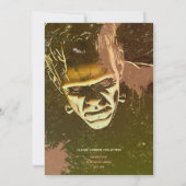 Invitation Rétro Frankenstein Horreur Vintage (Dos)