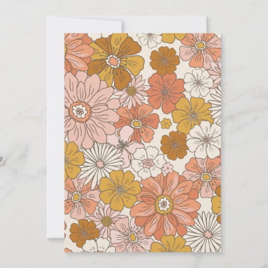 Invitation Retro Friendsgiving Thanksgiving Dîner (Dos)