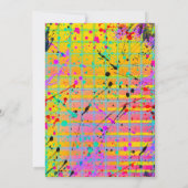 Invitation Retro Fun Bright 80's Party People Anniversaire (Dos)