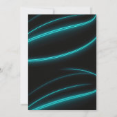 Invitation Retro Fun Neon Glow Roller Patinage Anniversaire (Dos)