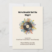 Invitation rétro funky pour 60e anniversaire (Dos)