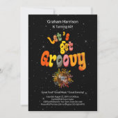 Invitation rétro funky pour 60e anniversaire (Devant)