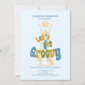 Invitation rétro funky pour 60e anniversaire (Devant)