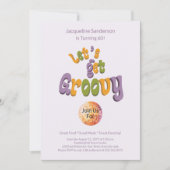 Invitation rétro funky pour 60e anniversaire (Devant)