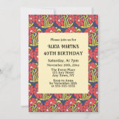 Invitation Retro Funky Super Trippy Daisy Floral Anniversaire (Devant)