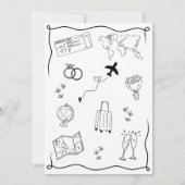 Invitation Retro Funky Whimsical Miss à Mme Fête des mariées (Dos)