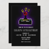 Invitation Retro Gamer jeu vidéo Joystick contrôleur partie (Devant / Derrière)