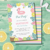 Invitation Retro Girl Pool