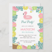 Invitation Retro Girl Pool (Devant)