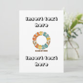 Invitation Retro Grad Class of 2026 Groovy Graduation Party (Debout devant)