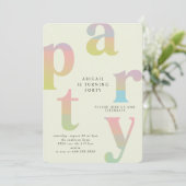 Invitation Retro Gradient Femme fête d'anniversaire II (Debout devant)