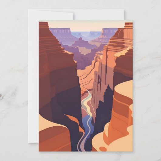 Invitation Retro - Grand Canyon (Devant)