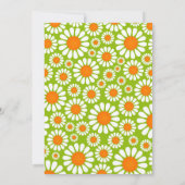 Invitation Retro Green et Orange Daisy Premier anniversaire (Dos)