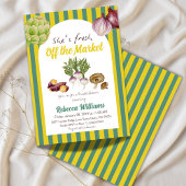 Invitation Retro Green Fresh Off Fête des mariées du marché