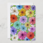 Invitation Retro Green Rustic Floral 18e fête d'anniversaire (Dos)