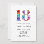 Invitation Retro Green Rustic Floral 18e fête d'anniversaire (Devant)